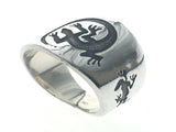 Lizard Tapered .925 Sterling Silver Band