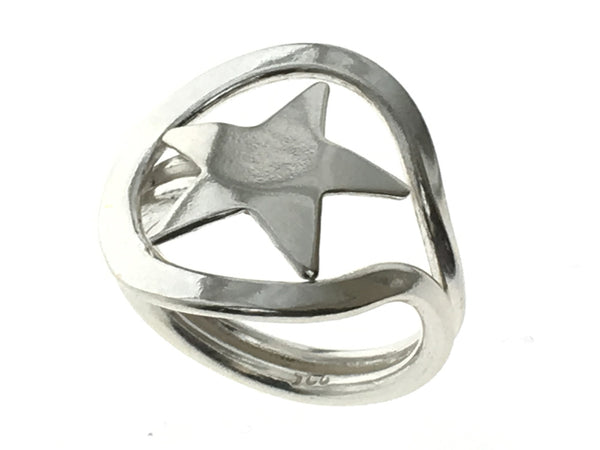 Star & Lassoo Wrap .925 Sterling Silver Ring - Essentially Silver Jewelry