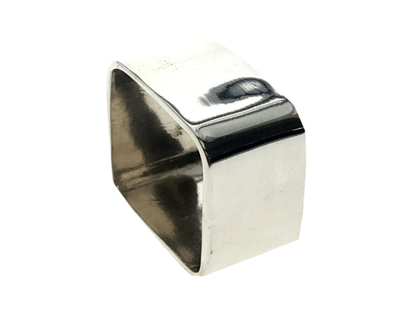 Square Plain 11mm .925 Sterling Silver Ring - Essentially Silver Jewelry