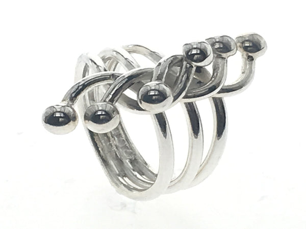 Tangle Wire Knots Sterling Silver Ring
