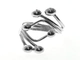 Triple Wire Ball Wrap Sterling Silver Ring - Essentially Silver Jewelry