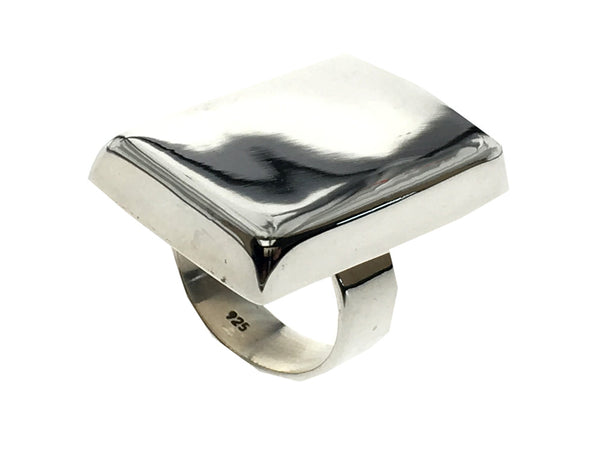 Mirror Rectangle  .925 Sterling Silver Ring - Essentially Silver Jewelry