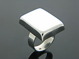 Mirror Rectangle  .925 Sterling Silver Ring - Essentially Silver Jewelry