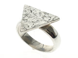 Hammered Triangle Sterling Silver Ring
