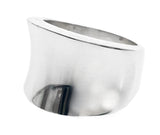 Curve Reverse Sterling Silver Band - Essentially Silver Jewelry