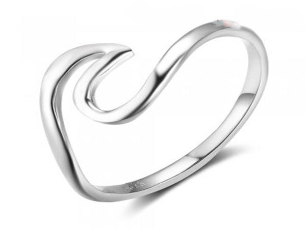 Popular Wave Sterling Silver Ring - Essentially Silver Jewelry
