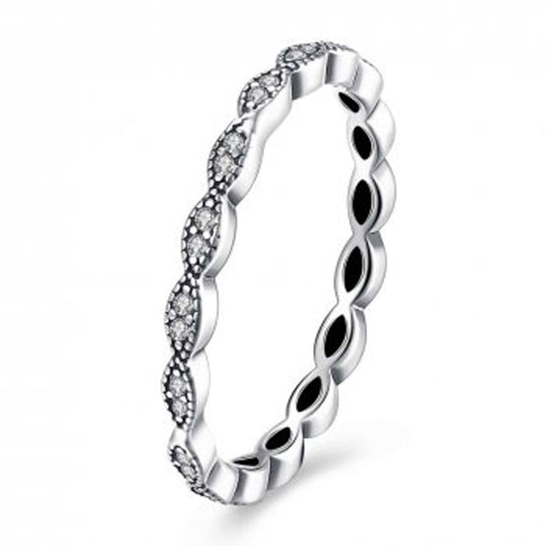 Cubic Zirconia Sterling Silver Band - Essentially Silver Jewelry