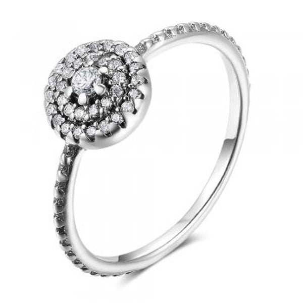 Cubic Zirconia Round Sterling Silver Ring - Essentially Silver Jewelry
