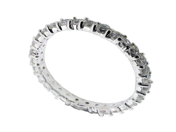 Cubic Zirconia Sterling Silver Band - Essentially Silver Jewelry