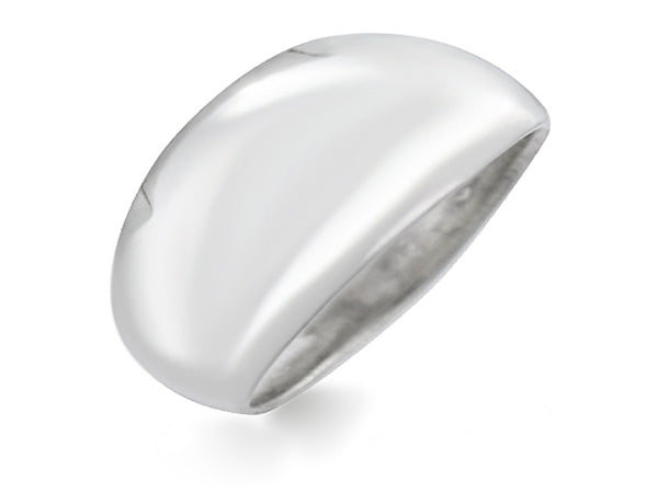 Plain Pulp Tapered 10mm Sterling Silver Ring