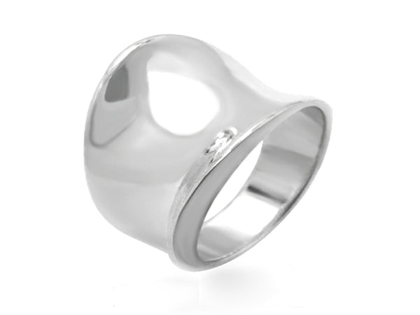 Concaved Sterling Silver Ring - Essentially Silver Jewelry