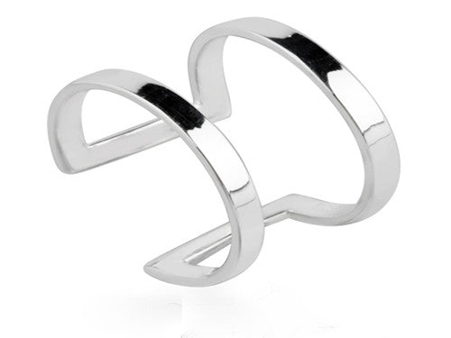 Midi Fingertip Open Sterling Silver Ring - Essentially Silver Jewelry