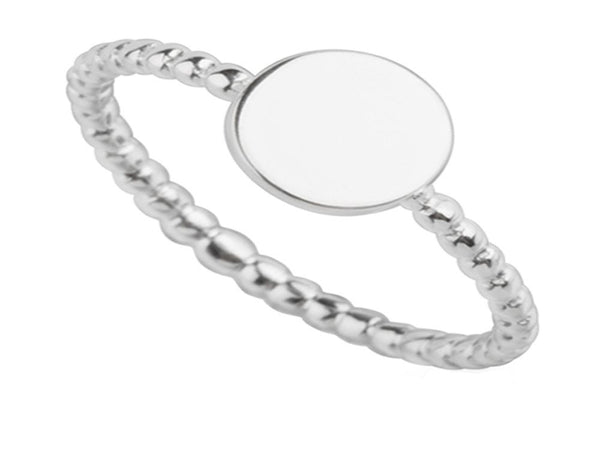 Midi Round Top Sterling Silver Fingertip Ring - Essentially Silver Jewelry