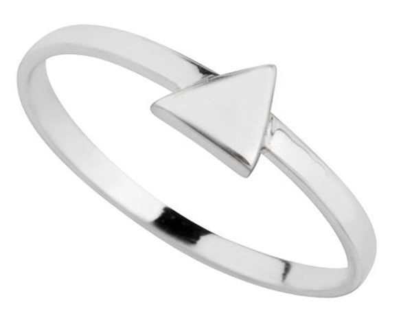 Midi Triangle .925 Sterling Silver Ring - Essentially Silver Jewelry