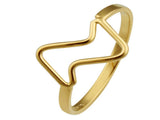 Gold Plated Jagged Sterling Silver Ring - Essentially Silver Jewelry