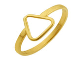 Gold Plated Triangle Sterling Silver Ring - Essentially Silver Jewelry