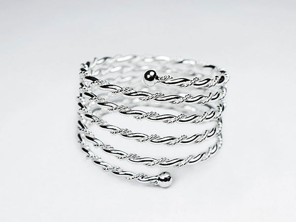 Rope Sterling Silver Coil Spring Ring