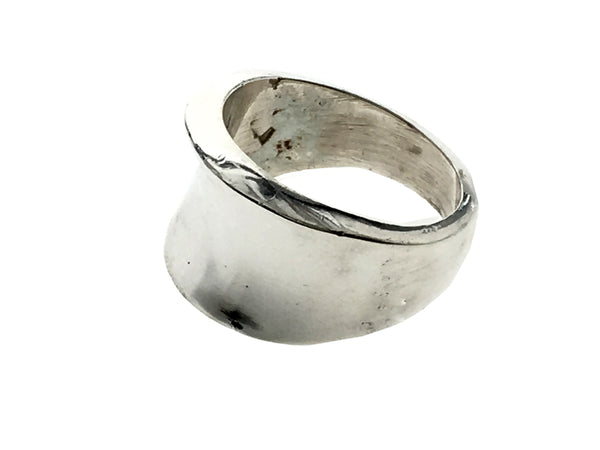 Curved Sterling Silver Ring