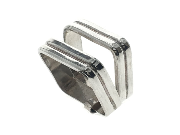 Grooved Hinged Box Sterling Silver Ring