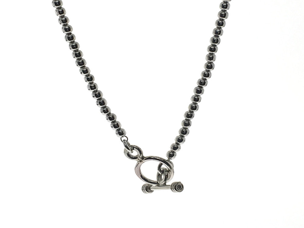 Ball 3/407mm 16' Toggle Clasp Sterling Silver Necklace - Essentially Silver Jewelry