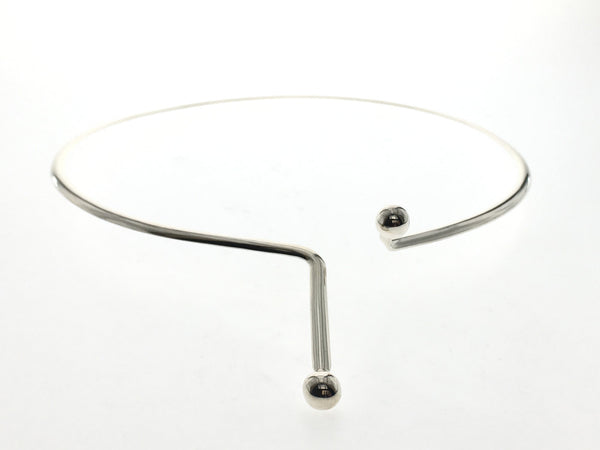 Collar Bar Ball 3mm Sterling Silver - Essentially Silver Jewelry
