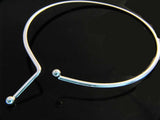 Collar Bar Ball 3mm Sterling Silver - Essentially Silver Jewelry