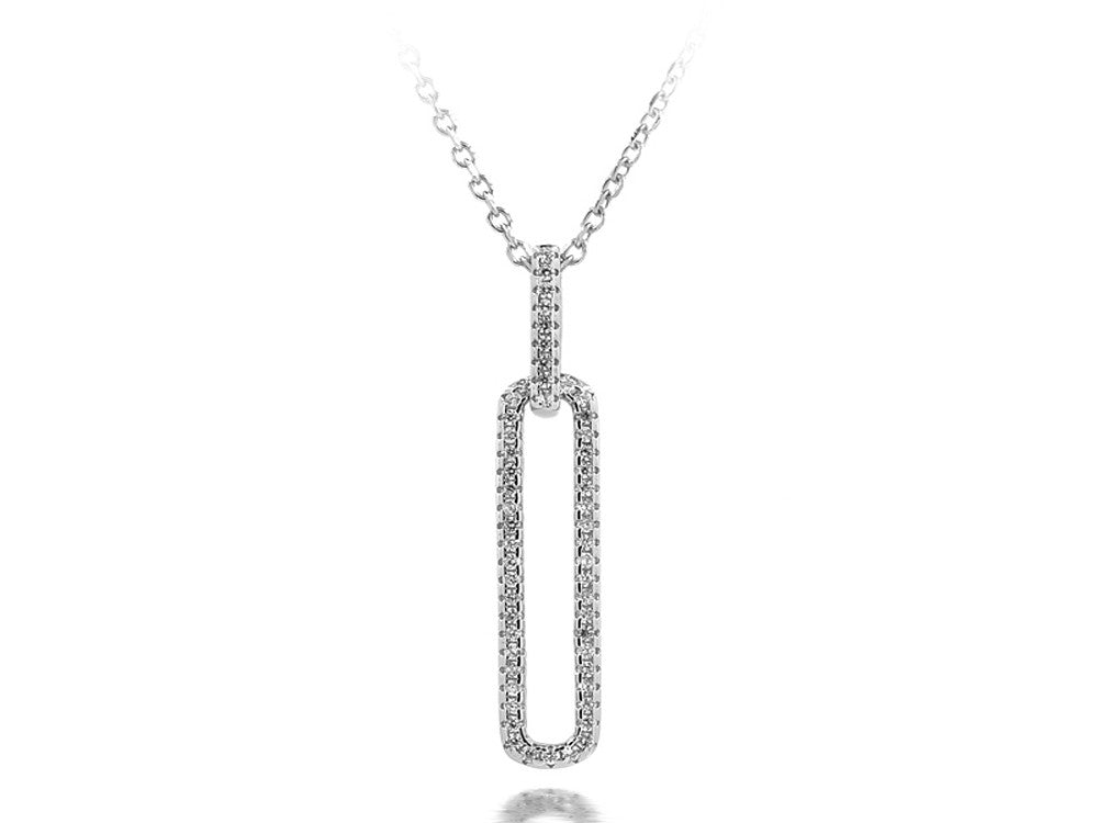 A Sterling Silver Cubic Zirconia Necklace - Essentially Silver Jewelry