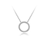 A Sterling Silver O Cubic Zirconia Necklace - Essentially Silver Jewelry