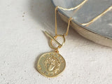 Coin 18K Gold Plated 925 Sterling Silver Necklace