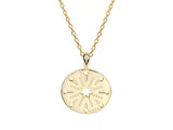 Gold Plated Compass Sterling Silver Necklace