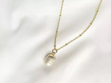 Gold Plated Sterling Silver Pearl Necklace