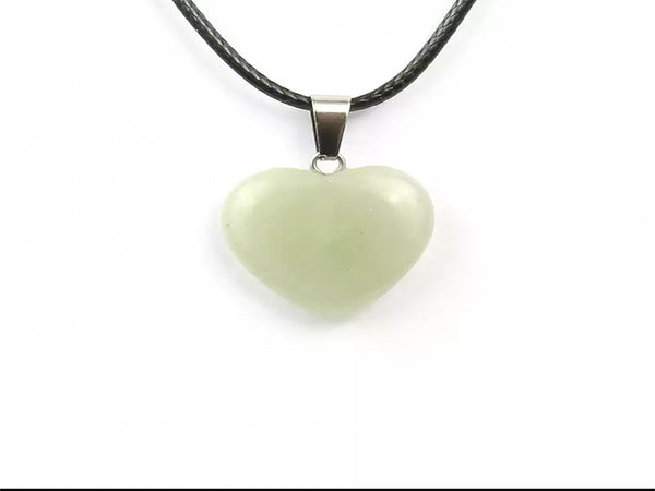 Heart Green Adventurine Crystal Necklace