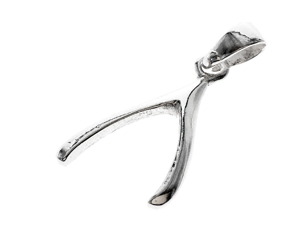 Wishbone Sterling Silver Pendant - Essentially Silver Jewelry