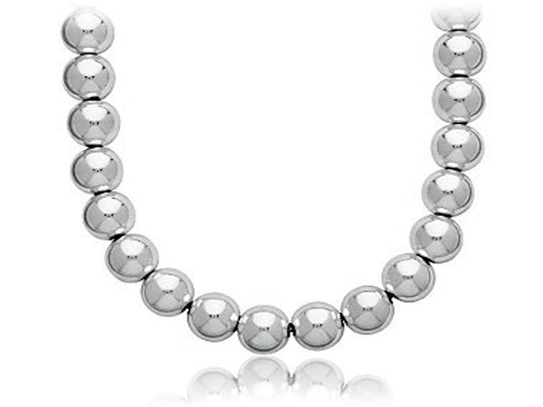 Ball Necklace 10mm/450mm Sterling Silver - Essentially Silver Jewelry
