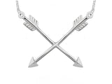 A Sterling Silver Cross Arrows Necklace - Essentially Silver Jewelry