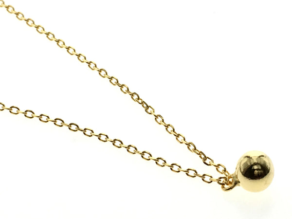 Gold Plated 18K Ball Sterling Silver Necklace