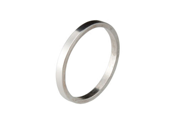 Plain 2mm Sterling Silver Band