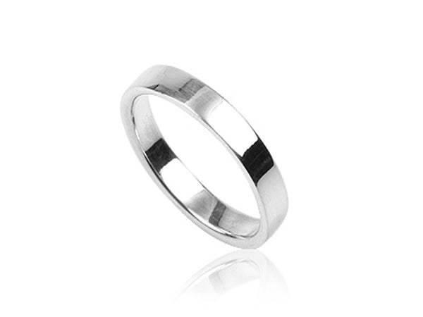 Plain 4mm Sterling Silver Band