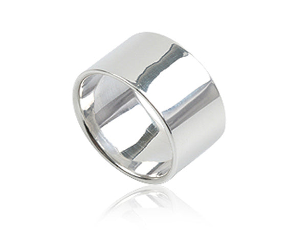 Plain 10mm Sterling Silver Band - Essentially Silver Jewelry