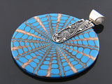 Nautilus Blue Shell .925 Sterling Silver Pendant - Essentially Silver Jewelry