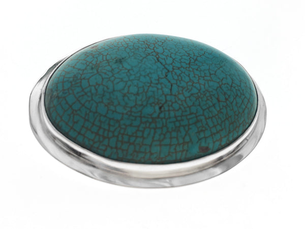 Turquoise Green Slide .925 Sterling Silver Pendant - Essentially Silver Jewelry