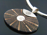 Nautilus Shell Spiral .925 Sterling Silver Pendant