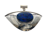 Paua Dyed Blue Designer Sterling Silver Pendant