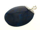 Paua Dyed Blue Sterling Silver Pendant