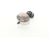 Pink Resin Sterling Silver Pendant