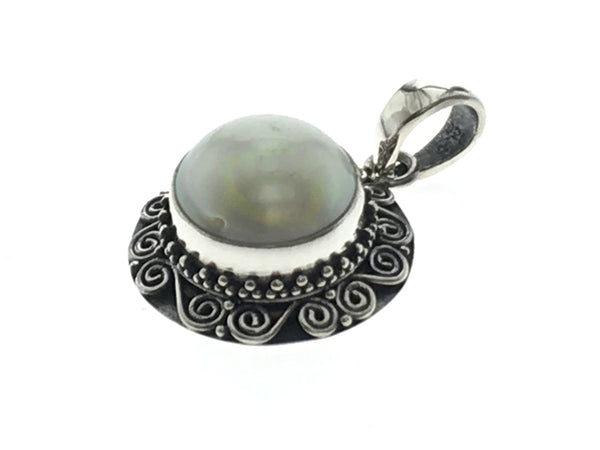 Pearl White Sterling Silver Pendant