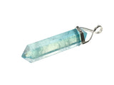 Crystal Aqua Aura Double Terminated Sterling Silver Pendant - Essentially Silver Jewelry