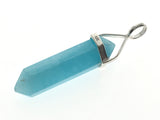 Crystal Blue Aragonite Double Terminated Sterling Silver Pendant