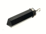 Crystal Black Tourmaline Large Double Terminated Sterling Silver Pendant