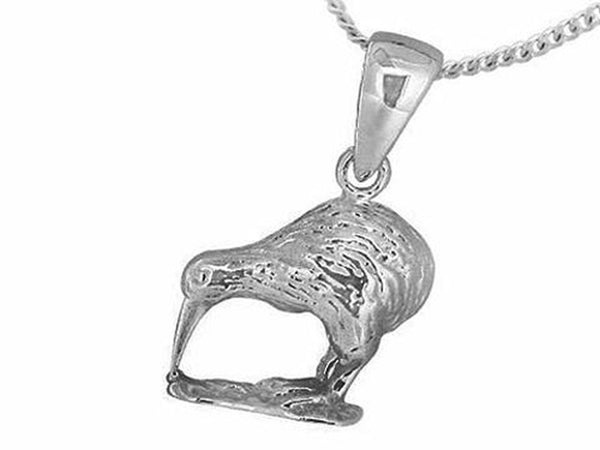 Kiwi Sterling Silver Pendant - Essentially Silver Jewelry